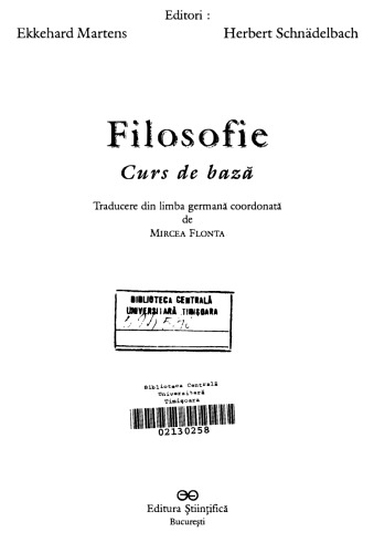 Filosofie, curs de baza