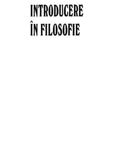 Introducere in filosofie