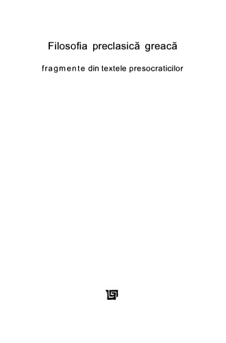 Filosofia preclasica greaca