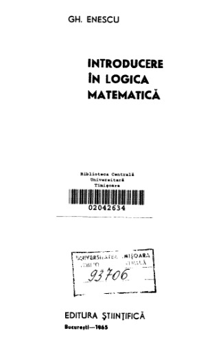 Introducere in logica matematica