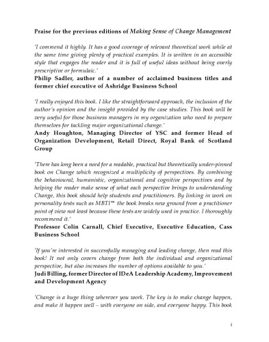 Making Sense of Change Management: A Complete Guide to the Models, Tools and Techniques of Organizational Change