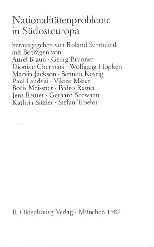 Nationalitätenprobleme in Südosteuropa