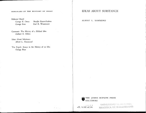 Ideas about substance