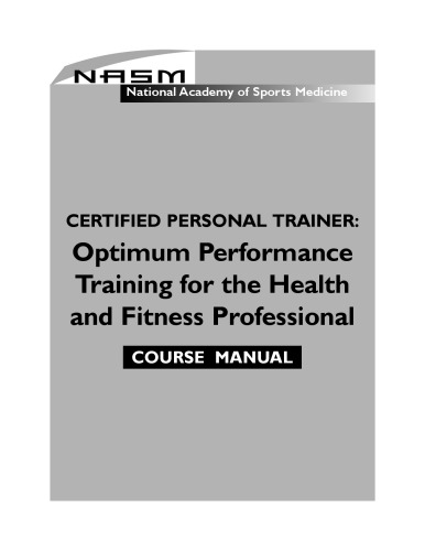 Optimum performance training for the health and fitness professional
