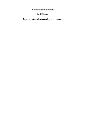 Approximationsalgorithmen : eine Einführung