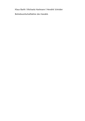 Betriebswirtschaftslehre des Handels