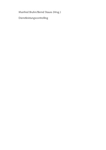 Dienstleistungscontrolling : Forum Dienstleistungsmanagement