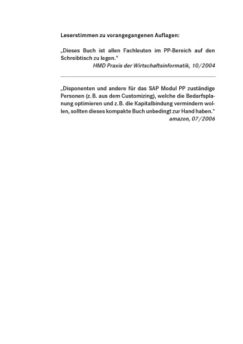 Dispositionsparameter in der Produktionsplanung mit SAP : Einstellhinweise, Wirkungen, Nebenwirkungen