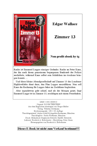Zimmer 13 : Kriminalroman