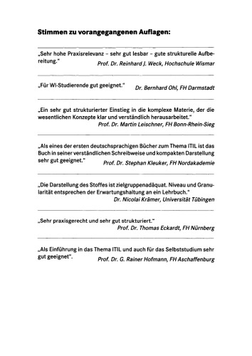 ITIL kompakt und verständlich : effizientes IT-Service-Management - den Standard für IT-Prozesse kennenlernen, verstehen und erfolgreich in der Praxis umsetzen