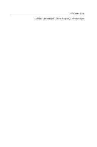 Kleben : Grundlagen, Technologien, Anwendungen