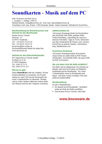 Soundkarten : Musik auf dem PC