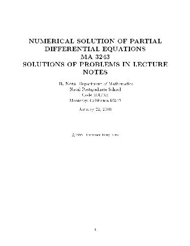 Solutions of problems for PDE lectures