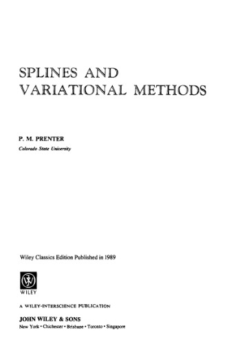 Splines and variational methods