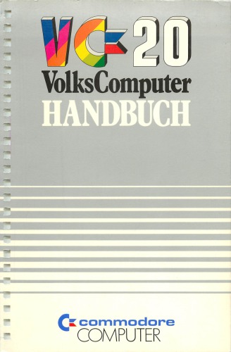 Persoenliche Datenverarbeitung mit dem Commodore Computer VC-20