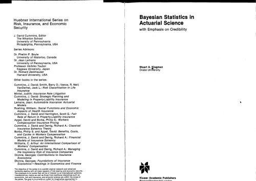 Bayesian Statistics in Actuarial Science: With Emphasis on Credibility
