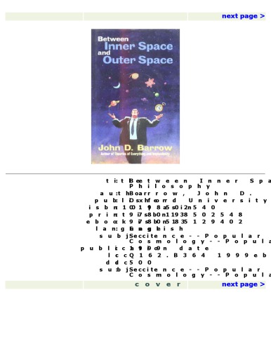 Between inner space and outer space : essays on science, art, and philosophy