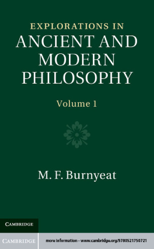 Explorations in Ancient and Modern Philosophy