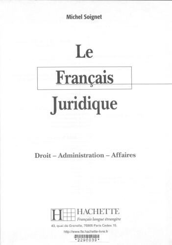 Le Français juridique (PDF+MP3)