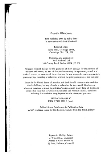 State Theory: Putting the Capitalist State in Its Place