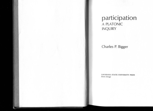 Participation: A Platonic Inquiry