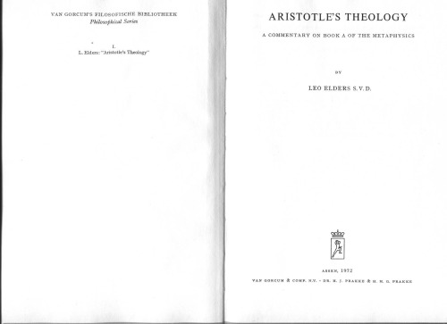 Aristotle's Theology: A Commentary on a Book of the Metaphysics