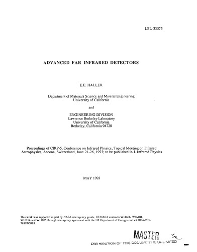 Advanced Far Infrared Detectors