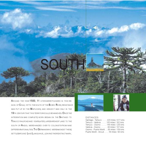 Chile - South - Rivers, Lakes, and Volcanoes