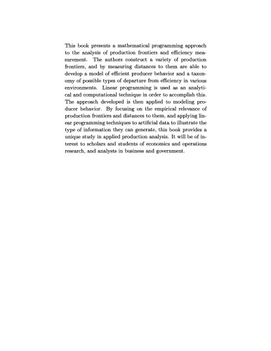 Production Frontiers