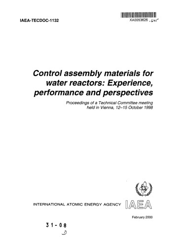 Control Assembly Materials for Water Reactors (IAEA TECDOC-1132)