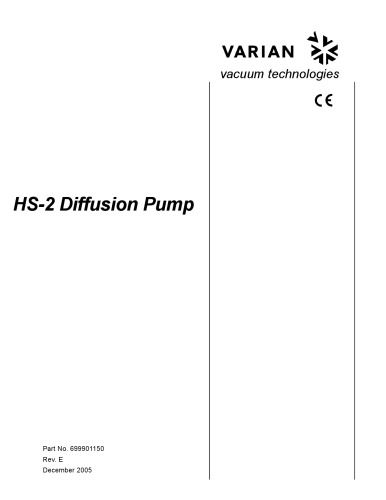 VARIAN HS-2 Diffusion Pump