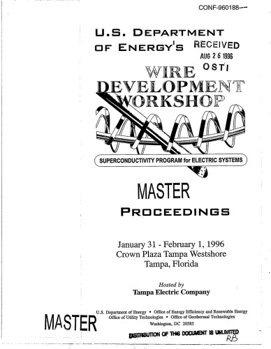 Wire [superconducting] Development Workshop [proceedings]