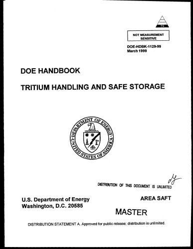 Tritium Handling and Safe Storage Handbook