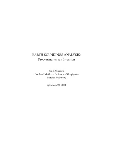 Earth Soundings Analysis - Processing vs Inversion