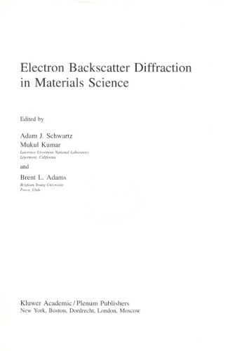 Electron Backscatter Diffraction in Materials Science