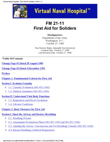 First Aid For Soldiers - [FM 21-11]