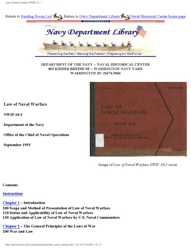 Law of Naval Warfare [website capture]