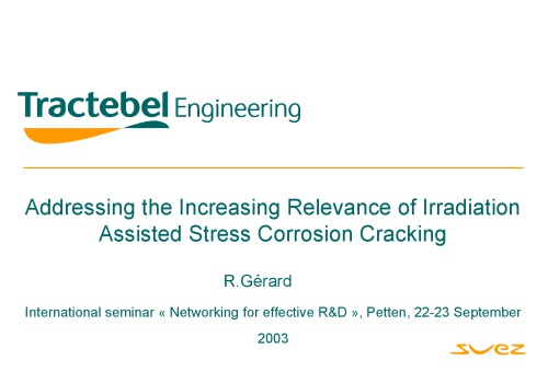 Irradiation-Assisted Stress Corrosion Cracking (presentation slides)