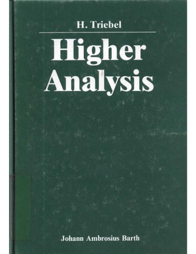 Higher Analysis