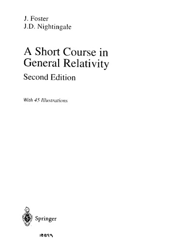 A Short Course in General Relativity