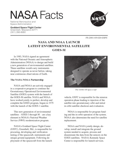GOES-M NASA Facts
