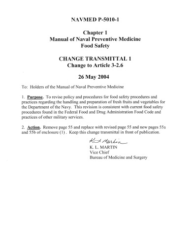 Manual of Naval Preventive Medicine P-5010 - US Navy