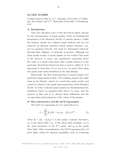 Particle Physics - Quarks [articles]