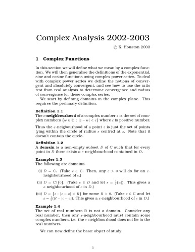 Complex Analysis