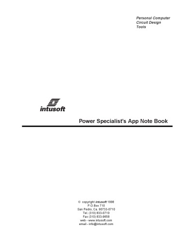 Power Specialist's App Notebook
