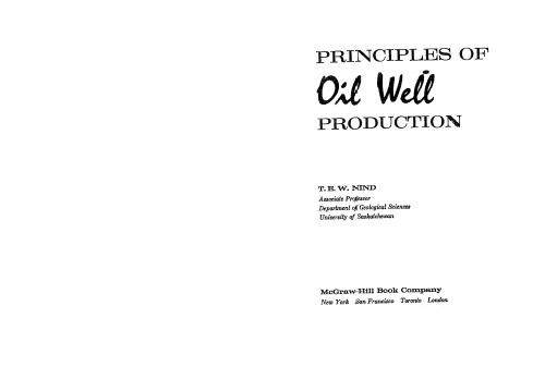 Principles of Oil Well Production