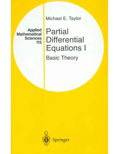 Partial Differential Eqns I - Basic Theory
