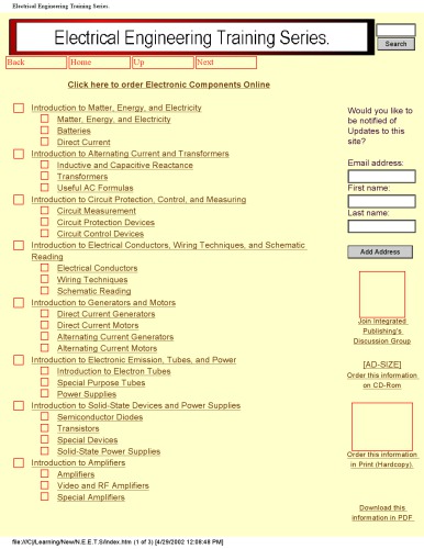 Electrical Engineering Training Series [website capture] - US Navy