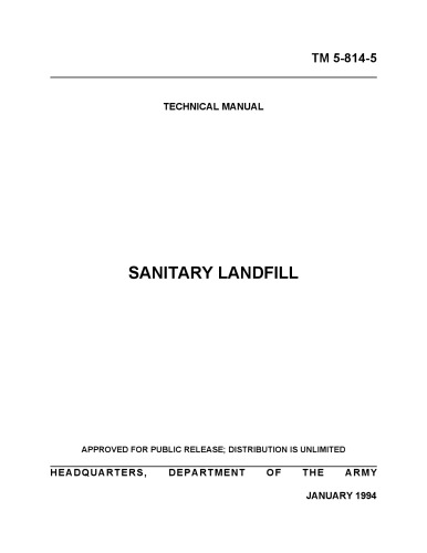 Sanitary Landfill [US Army TM 5-814-5]