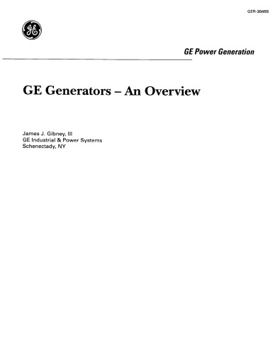GE Generators - An Overview